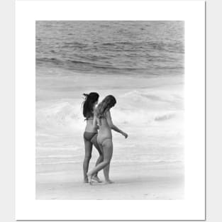 Vintage Beachgoers on Beach Rio de Janeiro Posters and Art